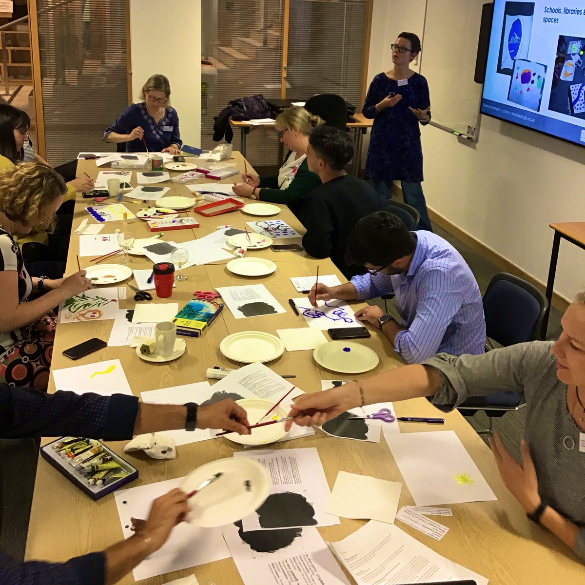 BilingMatters's tweet photo. Inspiring session on expressing language through art with Dobrochna Futro leads to some impressive works from our researchers at #BMConference19 #bilingualism #art https://t.co/Lh18Q1P99V
