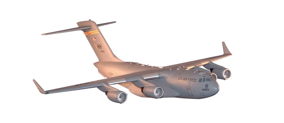 modelworkdirect's tweet image. Military Aircraft Model of C-174 Cargo Aircraft belonging to the Hawaii Air National Guard. Look closely at this image. Its a Custom Model Fabricated from wood from Photos provided by our customer. You too can order any Aircraft, Machine, Vehicle or Object.  #CustomAircraftModels