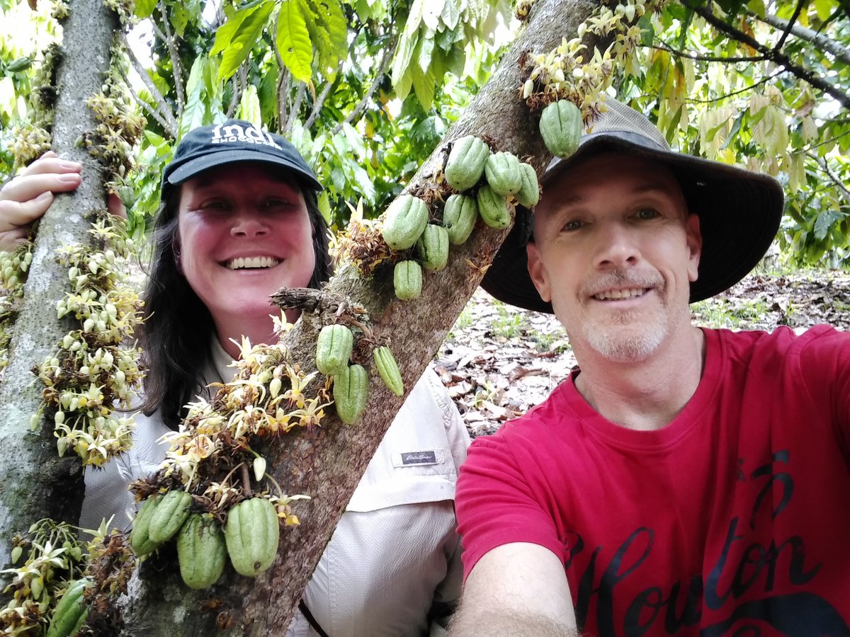 Nothing better than hanging out with friend and client <a href="/ErinAndrews/">Erin Andrews</a> in a Pure Nacional #cacao field in the Marañón Canyon