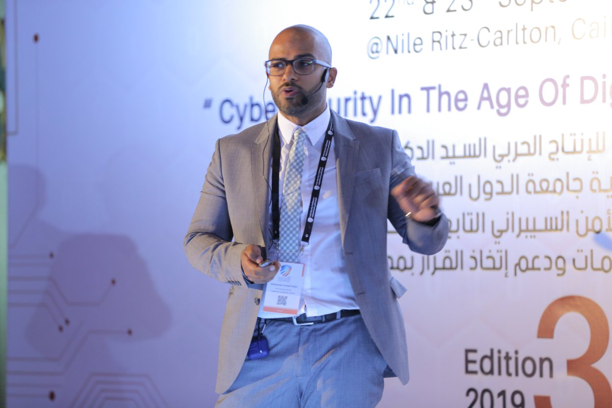 Mohamed Abdelfattah's session "National Security &amp; its relation to Information Security" starts now at the main hall. 

#arab_security_conference #Information_Security #security_conference #asc #Information_Security_Conference #asc2019
#cyber_security