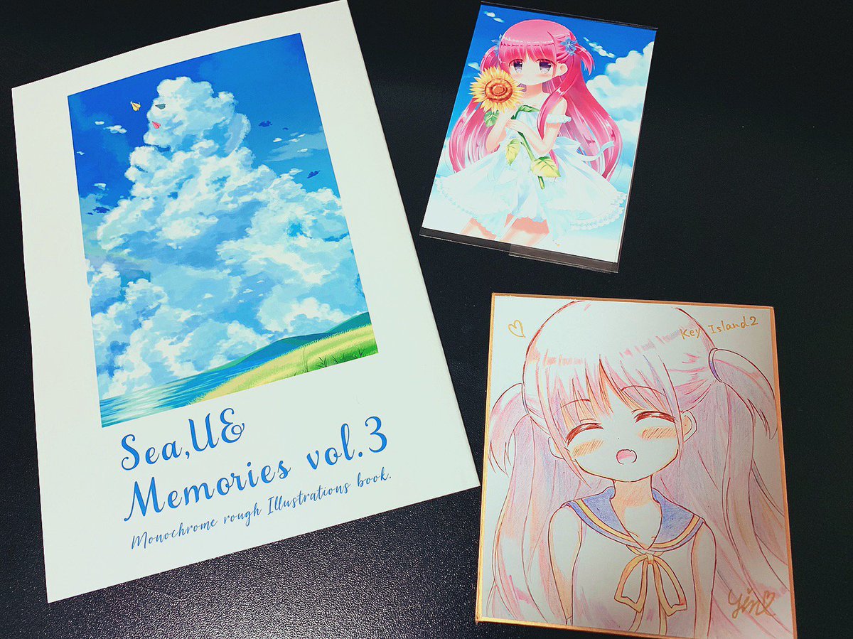 eko2_azarashi's tweet photo. 柚木ましろさん(@yukimashiro_)のらくがき本。
イメチェンうみちゃんを見たらいろんな髪型してもまあ全部かわいいこと間違いなしです。色紙うみちゃんの笑顔は天使だ……
#KeyIsland2 #鍵島 #鍵島2 https://t.co/jxgeWbZX1j