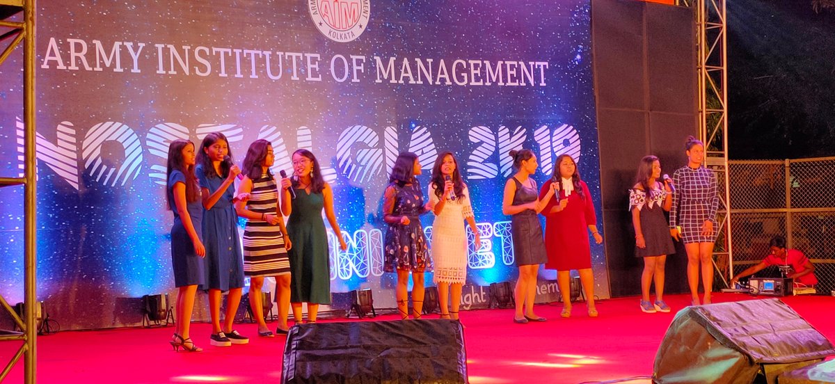 AIMK_Official's tweet photo. Nostalgia 2019, the annual fest for the alumnus of Army Institute of Management, Kolkata.This festive evening is organized for the alumnus of AIMK as a tribute to their times at the institute. Nostalgia provides a platform for the juniors to meet their super seniors.
#aimk #mba20 https://t.co/UVAiwAO46j