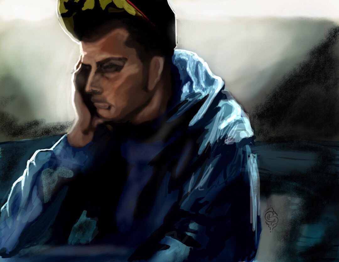 HighDiocese's tweet photo. Not finished refining this #selfportrait (roughly 5 hrs in on(still learning and improving) but I’m pretty happy with how it’s coming together. Made on an iPhone X using adonit dash3 stylus and #procreatepocket @Procreate @ProcreatePocket https://t.co/33rx8F4Prh
