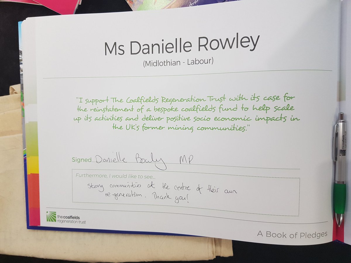 CoalfieldsRegen's tweet photo. We really appreciate your pledge @DaniRowley towards reinstating govermment funding for our #coalfield communities.
#LabourConference2019 #Lab19 #stand66 https://t.co/WHAMJX4TRj