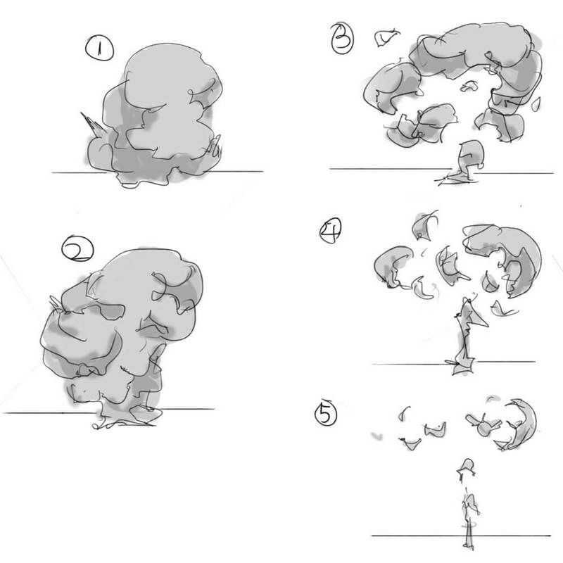 いちあっぷ By Mugenup クリエイティブ制作会社 湯気や爆風など 説得力のある 煙の描き方 基礎から学ぶ 煙エフェクトの描き方 いちあっぷ T Co Mgdsurppfs 絵が上手くなる記事はコレ