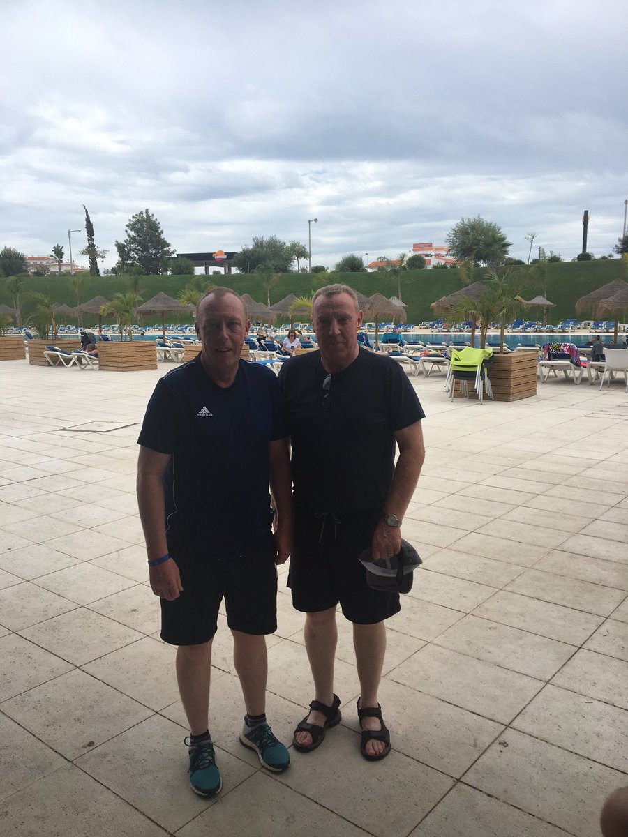 Two great men, Jim &amp; John Troy in the Algarve &amp; looking well.