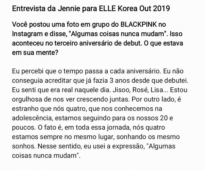 BLACKPINK BRASIL on X: 📌 Entrevista de Jennie para ELLE US