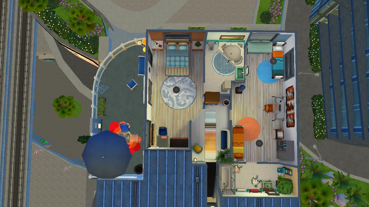 Pauline A Twitter J Ai Refait Tout L Appartement Des Legendes Du Karaoke Dans Les Sims 4 Et J Avais Envie De Vous Partager Le Avant Apres Tout D Abord Le Floor Plan Avant