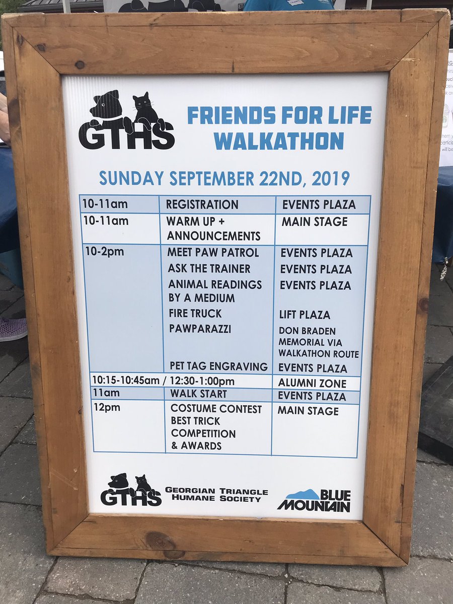 GTHumaneSociety's tweet photo. Registration is OPEN for the 2019 Friends For Life Walkathon!!! Drop by Events Plaza in @BlueMtnVillage! See you soon! #GTHSWALKATHON https://t.co/JecBxOAJn9