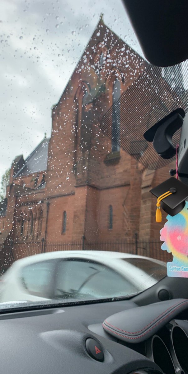Sianwelshy's tweet photo. Challenge 1; we found barony hall but had to take the picture from the car as it was raining heavily! At least my air freshener is ready for graduation #partridge1741 #strathapphunt #bonuspoints https://t.co/BvcB3KjjIt