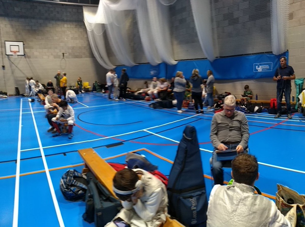 No-one ever takes pictures of the ever-patient parents, do they? @LPJS_UK @Welsh_Fencing @britishfencing #WrexhamFoil