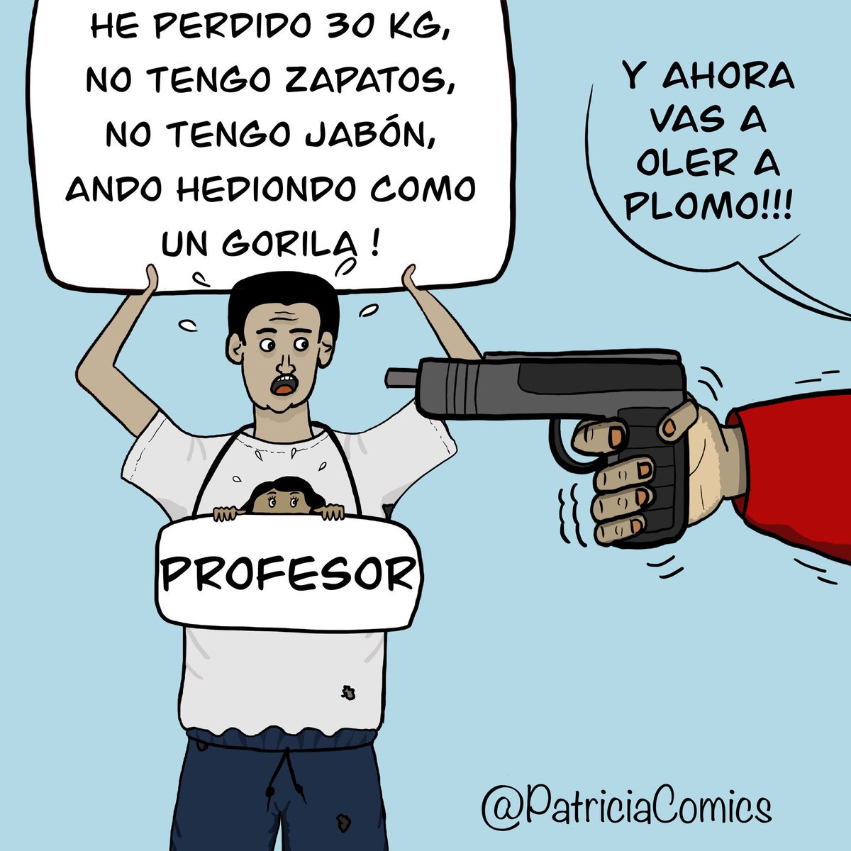Profesor protesta
.
Después de los acontecimientos ocurridos en las manifestaciones de los docentes e inspirado del testimonio de este señor:
instagram.com/p/B2f3MtSA-Yx/…

#venezuela #protesta #protestaprofesores #profesores #docentes #22sep <a href="/CaricaturasVe/">CaricaturasVE</a>