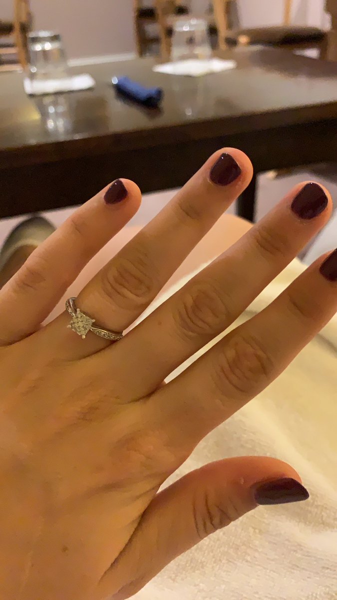 Karls2889's tweet photo. Beautiful, much needed spa day yesterday, finished with a manicure that shows off the sparkler wonderfully! #engaged #uffordparkspa #babyfreeday #imafiancée https://t.co/bu1B9db9eo