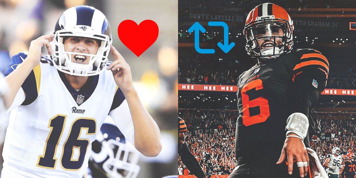 everythingcle_'s tweet photo. Who’s going to win this Sunday night showdown? 

RETWEET for The #Browns
LIKE for The #Rams

#BROWNSBATTLES https://t.co/poLb4huhOG