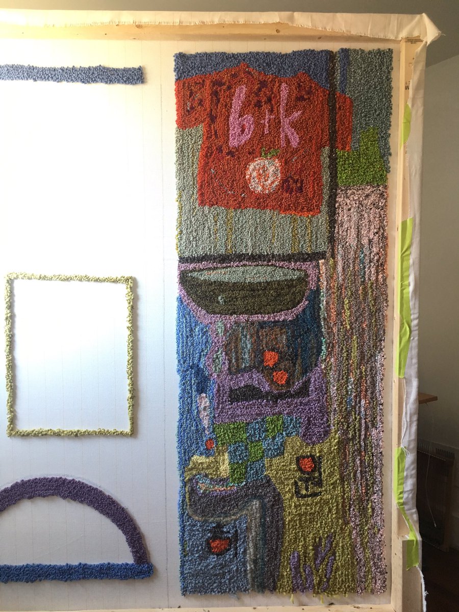 Made a rug for friends’ wedding gift. Finishing the left side for another friend’s wedding rug.