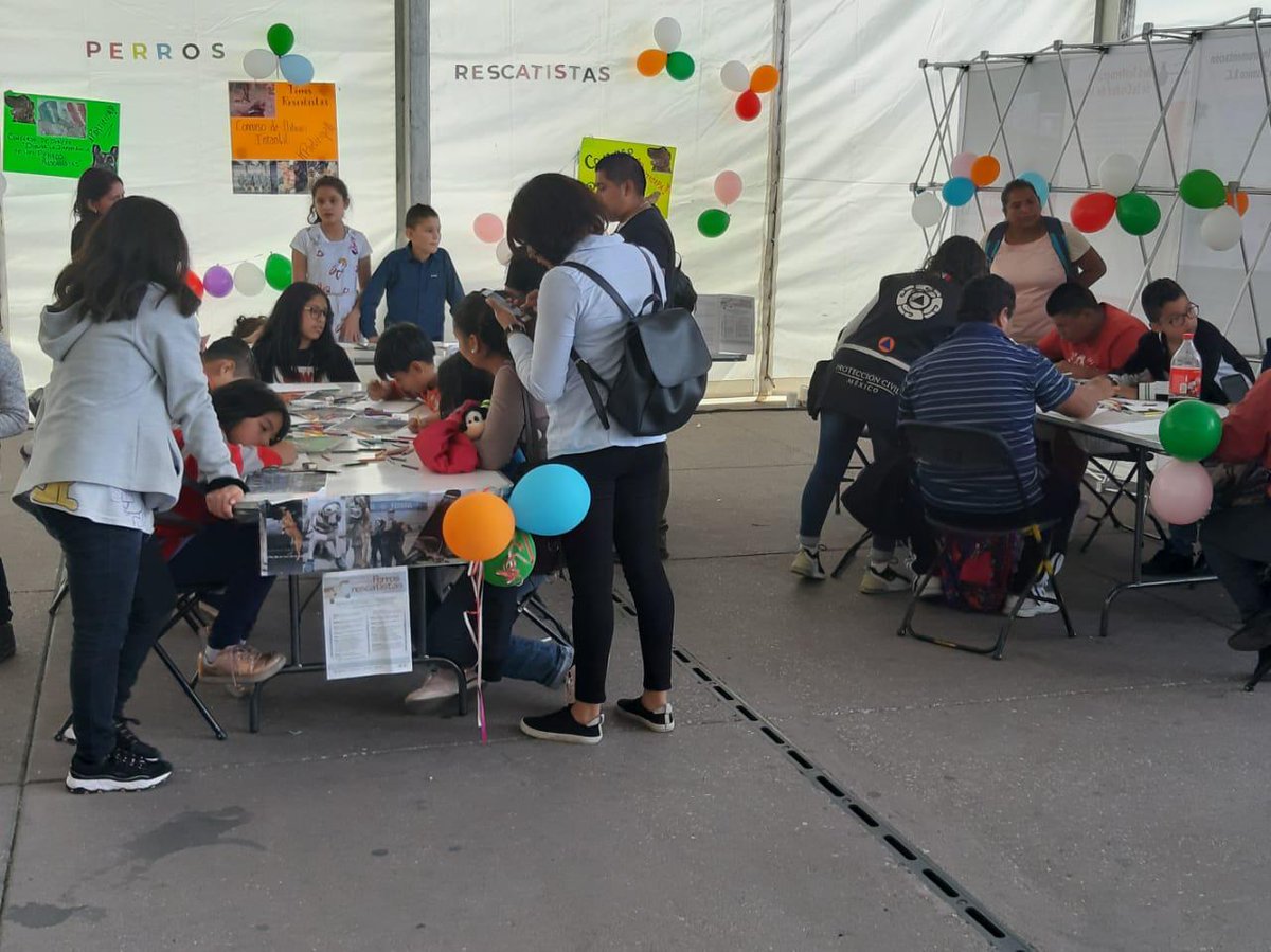 CNPC_MX's tweet photo. El Concurso “Dibuja la importancia de los perros rescatistas” está en la #FeriaNacionalPC 2019 en el #Zócalo de la #CDMX. Trae a los niños de entre 6  y 12 años a participar. 
Hasta las 18 h 🕒. https://t.co/WuhY1Ko6Wp