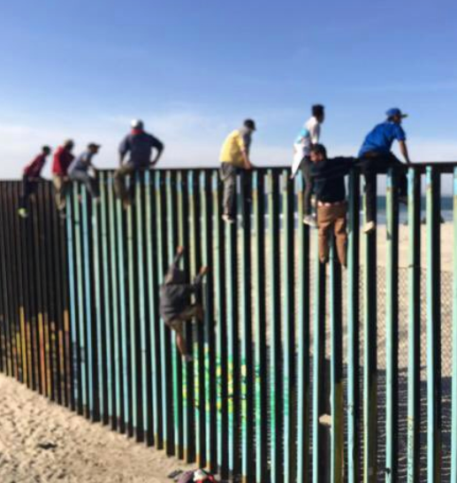 shossy2's tweet photo. Mexicans have turned tRump's wall into a tourist attraction, playing a game to see who can climb it the fastest-no ladders/ropes needed. Current record: *45 seconds* (gold medal champs fr USA Climbing Team said they never tested the wall)
He robbed the military to build a fence https://t.co/3YNDk4nrpw