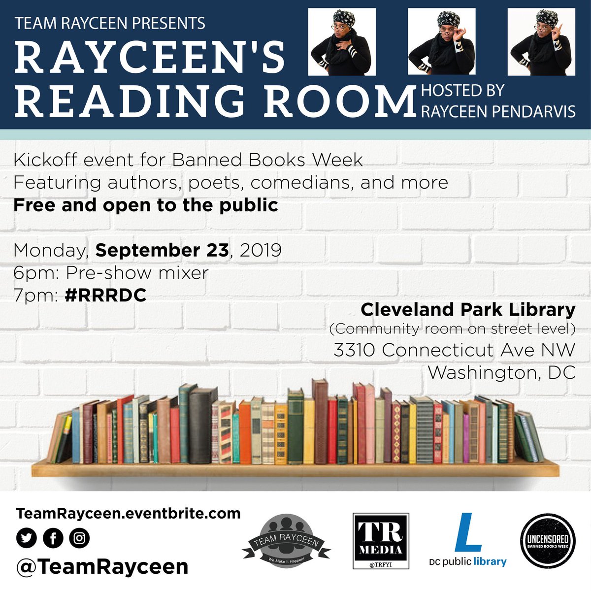 RayceenFans's tweet photo. Upcoming events with @RayceenHRH include
•Sept 23: Rayceen’s Reading Room #RRRDC
•Oct 2: @AskRayceen: Rayceen’s Game Night
•Oct 12: @FallfortheBook #FallForTheBook
•Oct 17: Rayceen, Fix Me Up!
•Oct 24: #AfroQueer
•Nov 6: @AskRayceen: Season Finale
🆓
https://t.co/xnDhaUoDfH https://t.co/a2QRrKmjDc