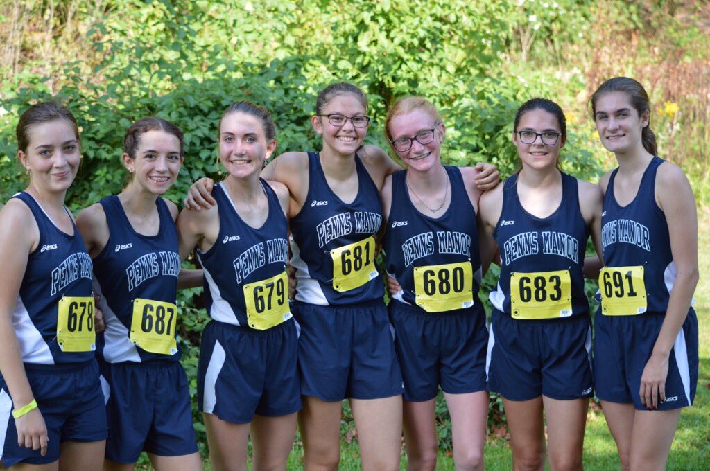 Heritage_Confer's tweet photo. Penns Manors XC girls ran at the Altoona invitational yesterday.
They placed 6th out of 29 schools and 2nd in single A.
Ally Ghiardi and Kate Ghiardi earned medals by placing in the top 40 🏅 #pennsmanorhighschool #pmxc #heritageconference https://t.co/KKGUsfRwAB