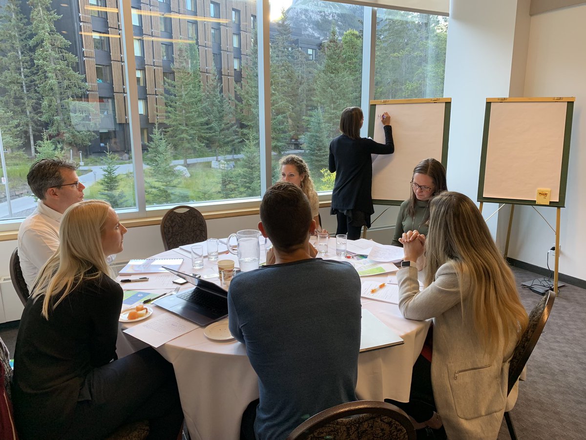 NCulosReed's tweet photo. The international paediatric oncology exercise core team is hard at work! #movementguidelines #exerciserecommendations #pediatriconcology @WellnessLabUofC @banffcentre https://t.co/QsmLl74cgR