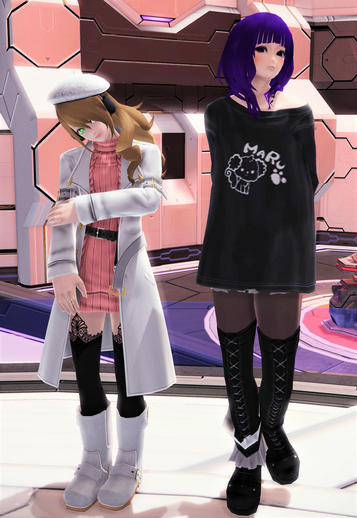 スピット君 Ship4 Pso2男の娘同盟 秋服男の娘集会 件のフレンドと秋服男の娘集会へ 服装はハロウィン用のコーデ制作で金が消し飛んだので全く変わってません 一緒に写真を撮って