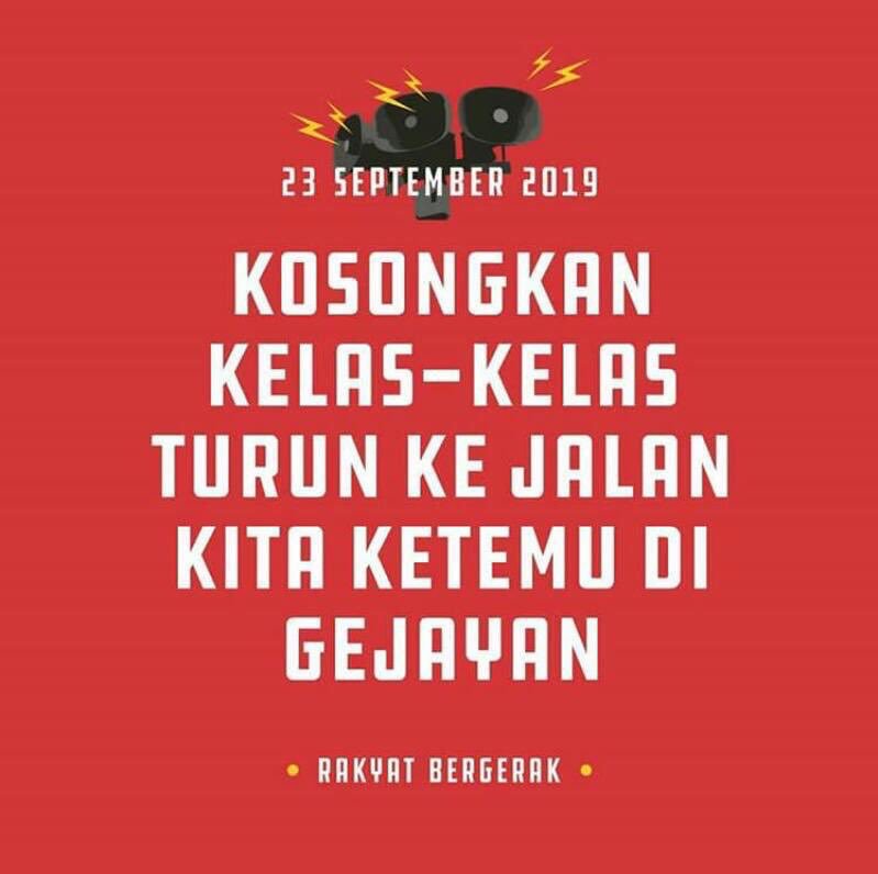 alan__reynaldi's tweet photo. Saatnya kita bergerak!
#GejayanMemanggil https://t.co/FQlwXoAOEN