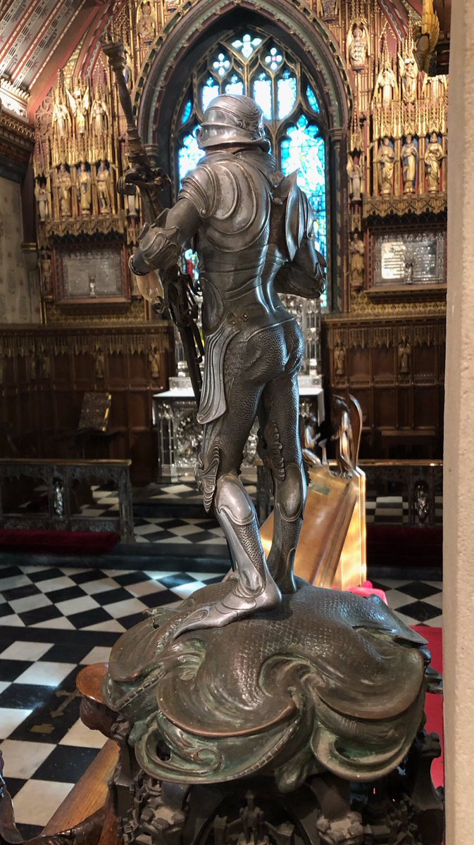 mutley7781's tweet photo. @TheCCT The #AlfredGilbert (1892) statue of St George, #Sandringham (#KingsLynn) Church
A version of one on the tomb of 28 year old Duke of Clarence.
I particularly like the attention to detail, with as much attention paid by the sculptor to the back as to the front.
#SeptemberSaints https://t.co/Ts4GMd56lQ
