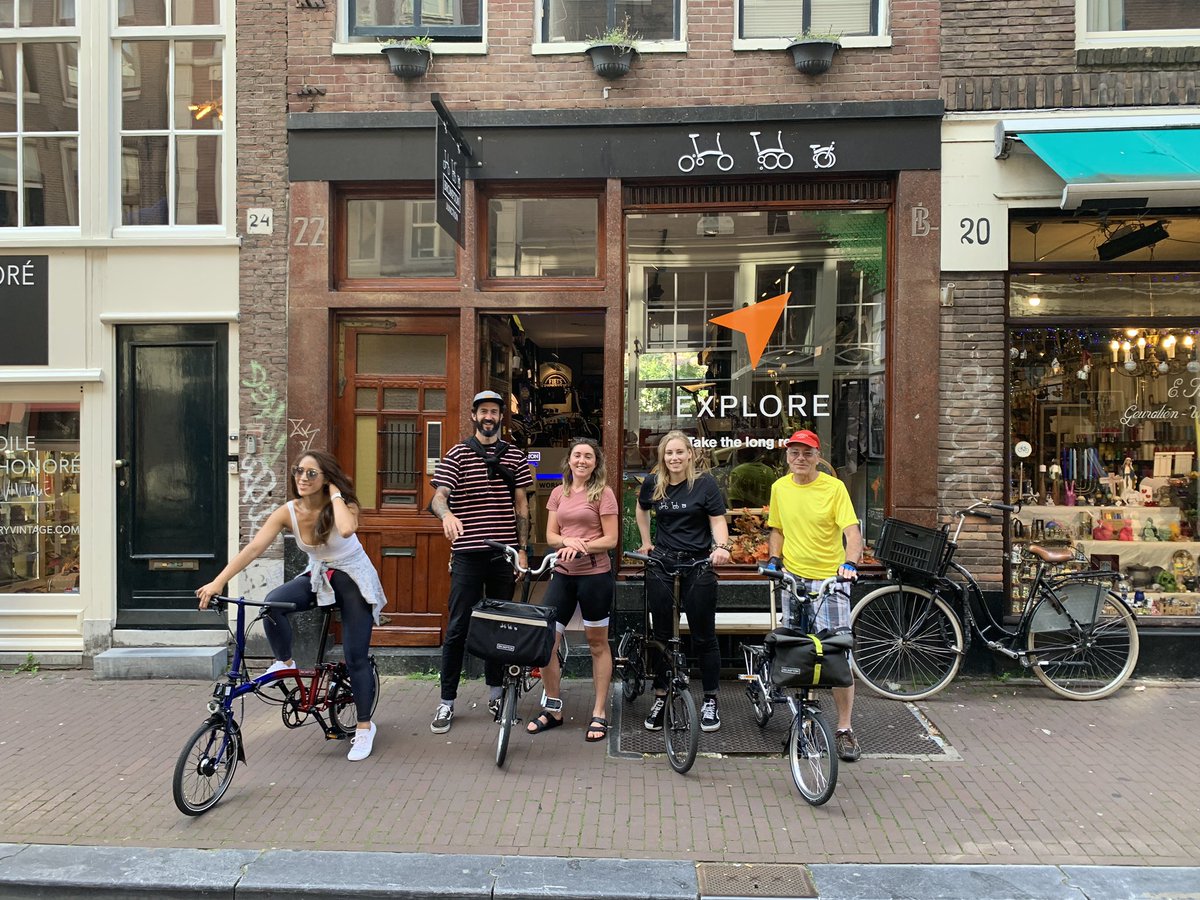 Thanks <a href="/BromptonJn/">BromptonJunction</a> for the great ride out in Amsterdam today. It’s so good to be back in a city where cycling isn’t seen as anything special, but rather just an everyday part of life #liveablecities #morebikesfewercars #WorldCarFreeDay2019