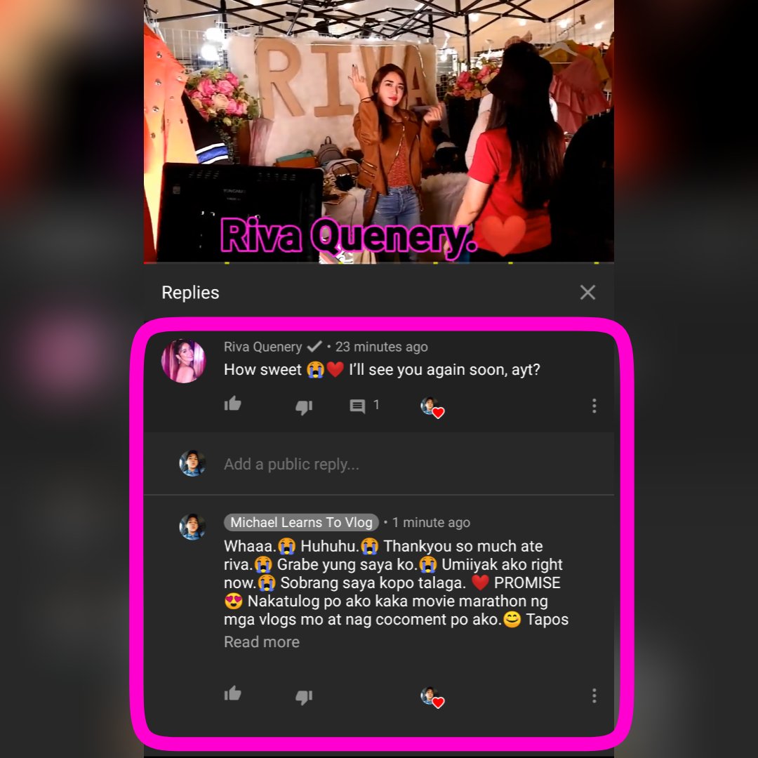 ML2VLOGS's tweet photo. Yung Na Napansin Nya Yung Vlog Ko At Sya Pa Yung First Ever Na Nag Comment.πβ€οΈ Super Thank You Ate Rivaβ€οΈ Grabe Naiyak Talaga Ako.π Riva Quenery Kaya Love Na Love Ko Kayo Ni Vern Eβ€οΈ @RivaQuenery_ @Vloading_ @rivaholicsofc_ Iβ€οΈU Both.β€οΈ
#RIVERN #RIVAHOLICS https://t.co/sgNa0hl6tr