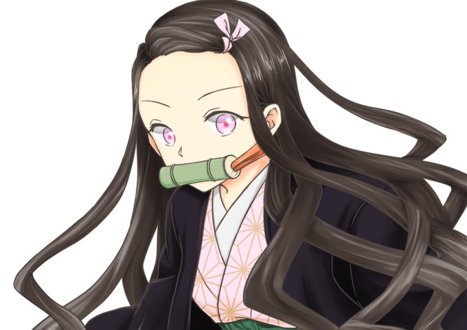 月(るな)さんがTwitterに投稿した竈門禰豆子(鬼滅の刃)のイラスト。