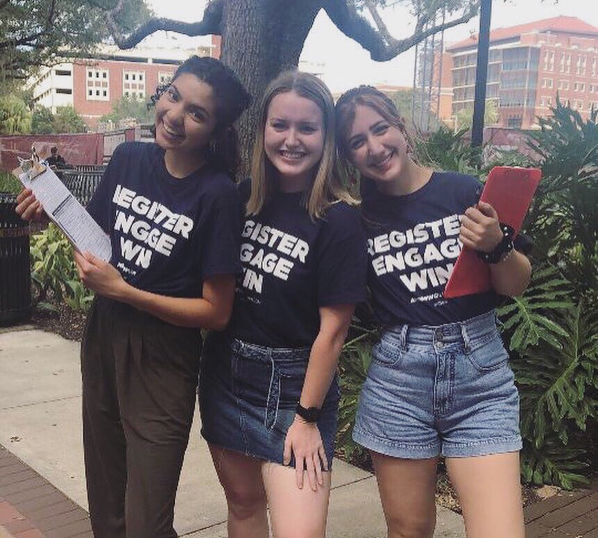 FSUDems's tweet photo. Tuesday is #NationalVoterRegistrationDay and we’re celebrating by registering as many folks as possible! Join us in front of HCB from 8-4 as we celebrate the most wonderful time of the year! #FSU #CDAvotes https://t.co/3qk4OG07eB
