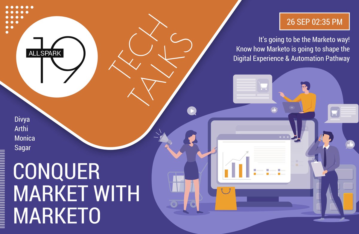AllSparkTX's tweet photo. It’s going to be the Marketo way!
Know how Marketo is going to shape the Digital Experience &amp; Automation Pathway
#TechTalks #AllSparkTX https://t.co/DcsNGGxXuq