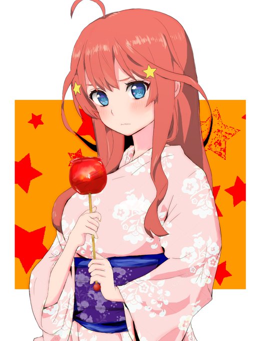 ダスキンさんがTwitterに投稿した中野五月(五等分の花嫁)のイラスト。