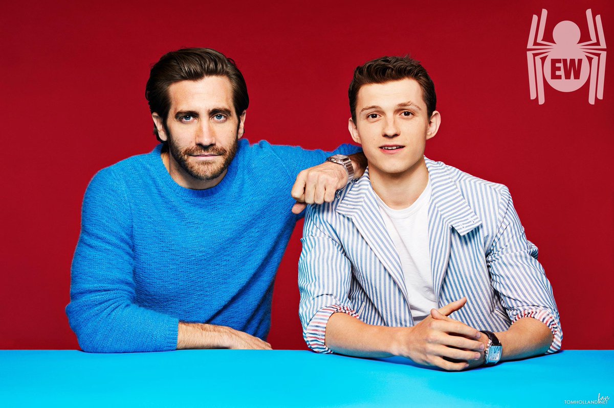 JakeHems's tweet photo. Spider-Bros. 🕷 Love ya mate, @dexsheeran. #FarFromHome in theaters now. https://t.co/rB41TZBUzD
