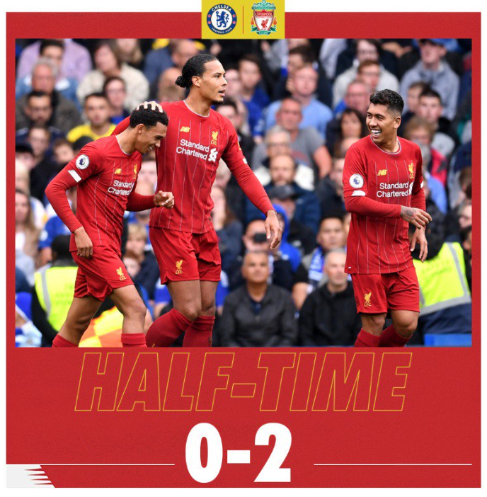 Babak pertama telah usai ✅

The Reds bermain luar biasa dan berhasil unggul melalui gol TAA dan Firmino. 👏👊

Bagaimana komentar kalian, Reds? 😎

#CHELIV #LFCIndonesia