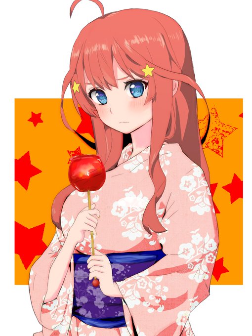 ダスキンさんがTwitterに投稿した中野五月(五等分の花嫁)のイラスト。