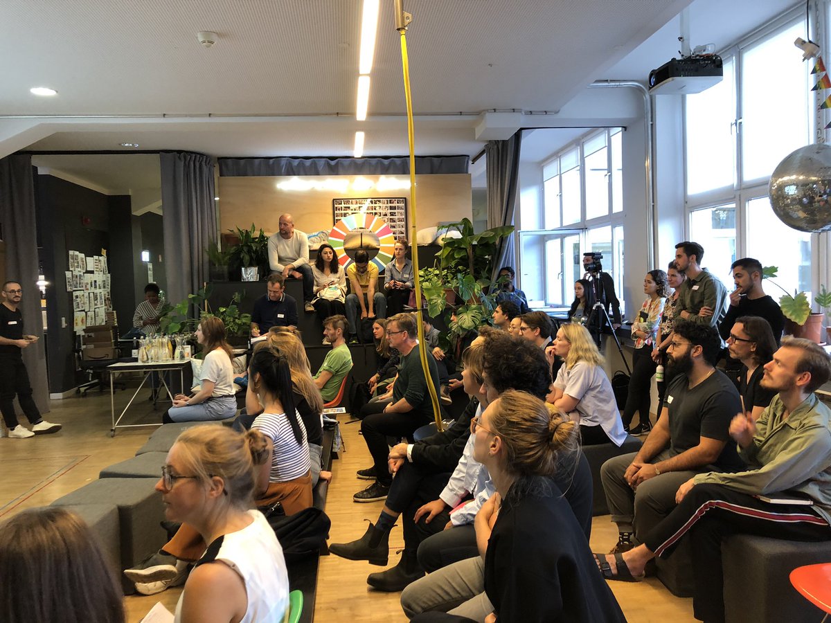 sandeepbajjuri's tweet photo. The closing ceremony takes off at @FjordBerlin with @Nadim_ch and Uli officially kicking it off!
Sunday evening #hackforclimate #solutiontime #berlin
@GlobalGoalsBER https://t.co/Db1MLZKgQe
