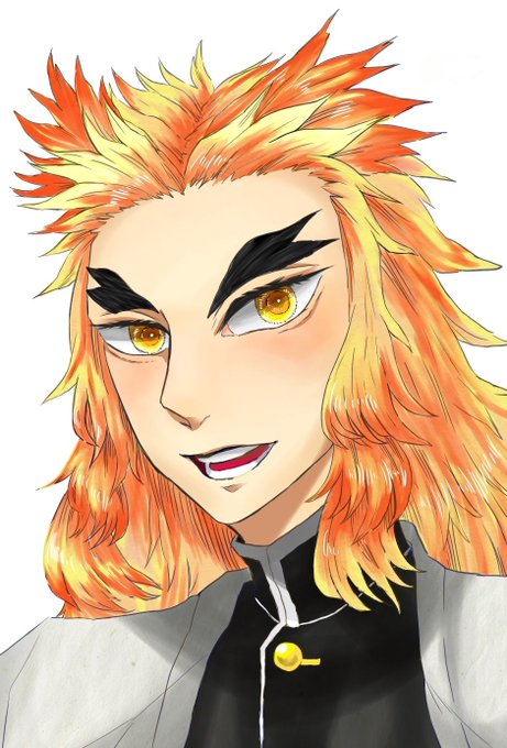 st/鬼さんがTwitterに投稿した煉獄杏寿郎(鬼滅の刃)のイラスト。