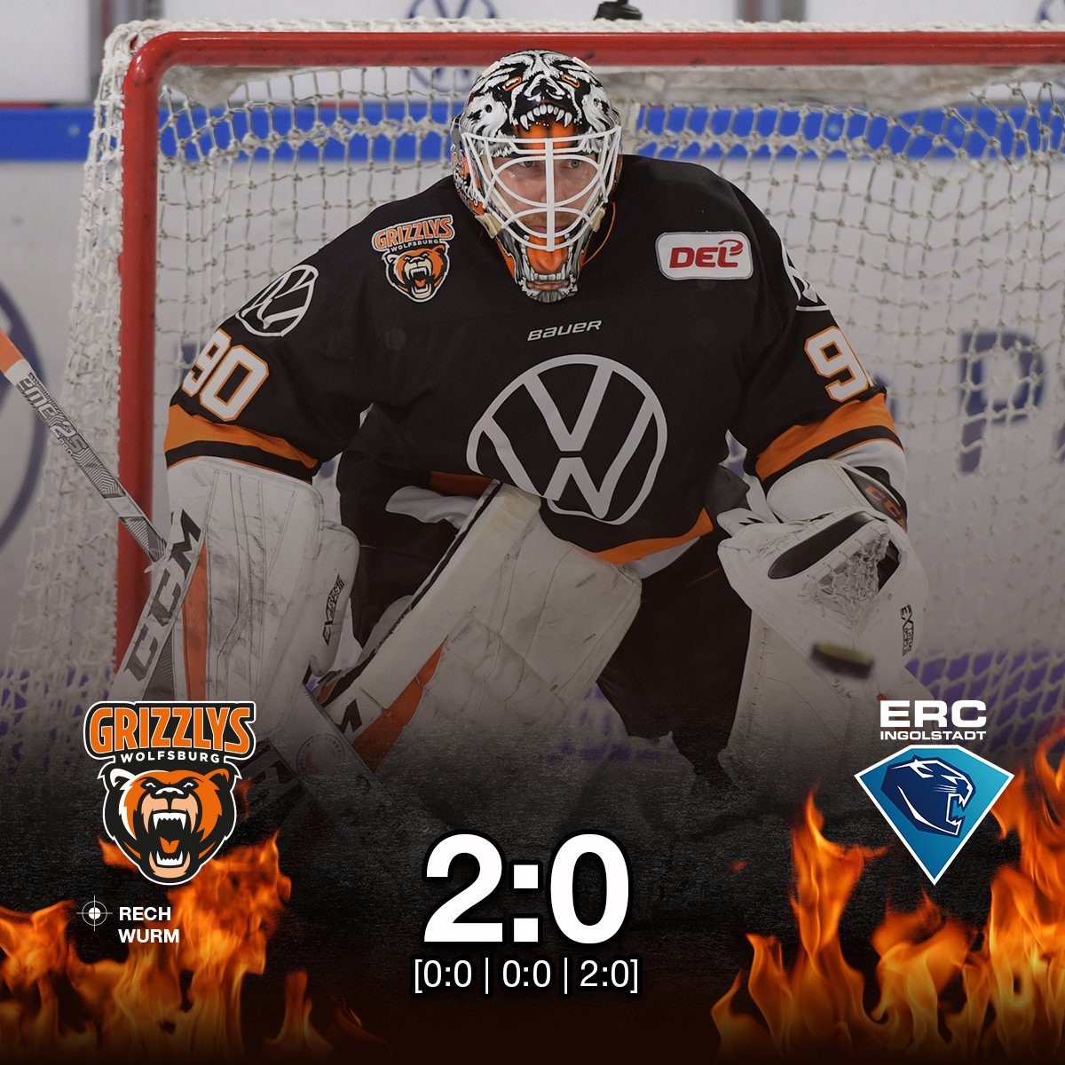 grizzlys_wob's tweet photo. SIEG! SHUTOUT für Felix Brückmann beim Comeback! 🔥💪
#grizzlys #WOBING https://t.co/L0L4IigsDh