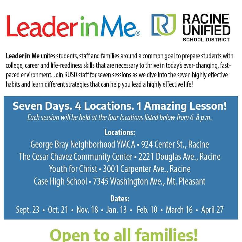 maggie_budde's tweet photo. πDon't forget to join us tomorrow- four different locations, all the same awesome lesson. ππ
#leaderinme #beproactive #pausethinkchoose
@RacineUnified @PrincipalTicha @wphsprincipal @EugeneSyvrud @CR_Nowak https://t.co/d83RbRMeOy