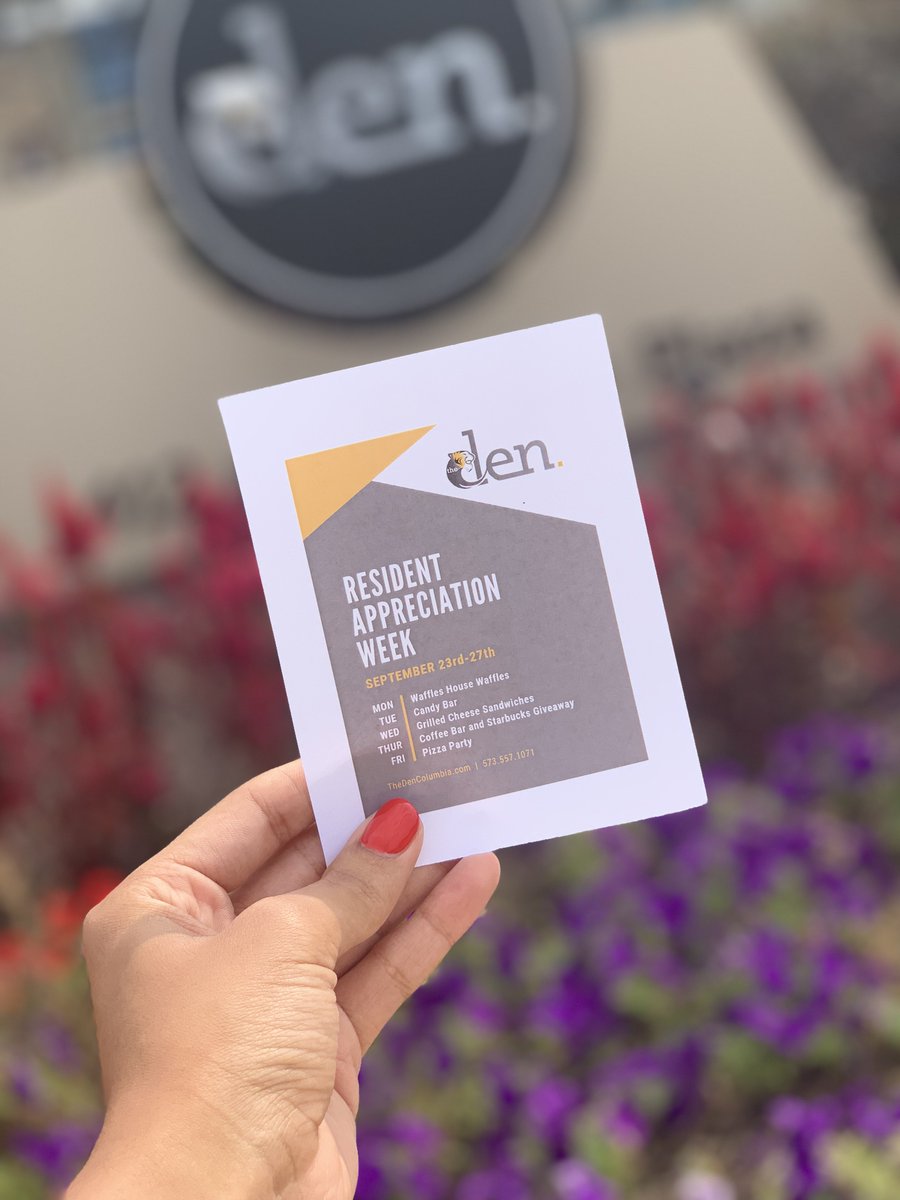 Don’t forget! Resident Appreciation Week kicks off tomorrow with Waffle House Waffles at the bus stop! We’re so excited to celebrate you all week long! ❤️ #RAW #LiveTheDen