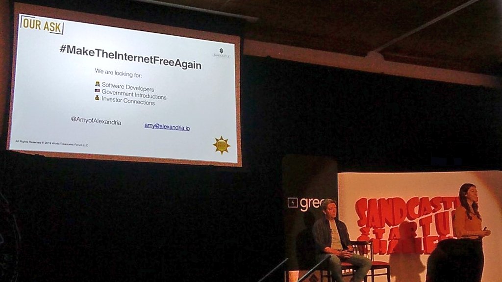 MembersGetIt's tweet photo. @Tyler_Lindholm @wyohackathon @realchrisflint @AmyofAlexandria @10MillionMiler @CaitlinLong_ @AmandaB_Johnson @APompliano @srolondon @kopcho @NukeManDan @GovernorGordon @chrisjsnook @OpenIndexProto #MakeTheInternetFreeAgain! @OpenIndexProto with @AmyofAlexandria wins the first round of #SandcastleStartupsChallenge! #WyoHackathon https://t.co/P4u1lEvGZl