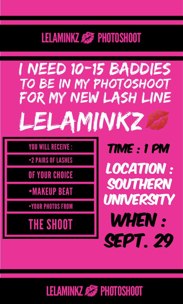 I Need 10 - 15 Ladies In The Baton Rouge Area To Be In My Photoshoot For My New Lash Line LelaMinkz💋. DM For More Details! #su20 #su21 #su22 #su23 #lsu20 #lsu21 #lsu22 #lsu23 #su #lsu