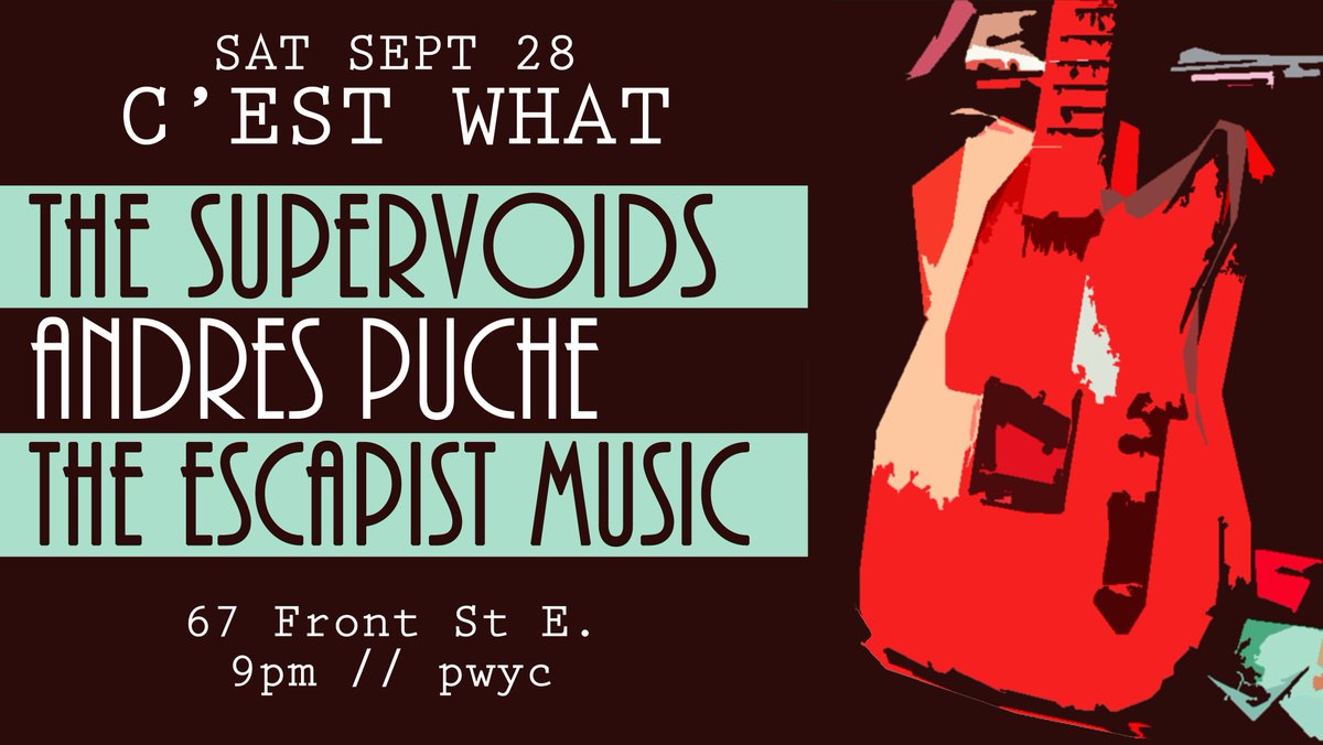 Our first TO gig as The Supervoids! This sat at C'est What.