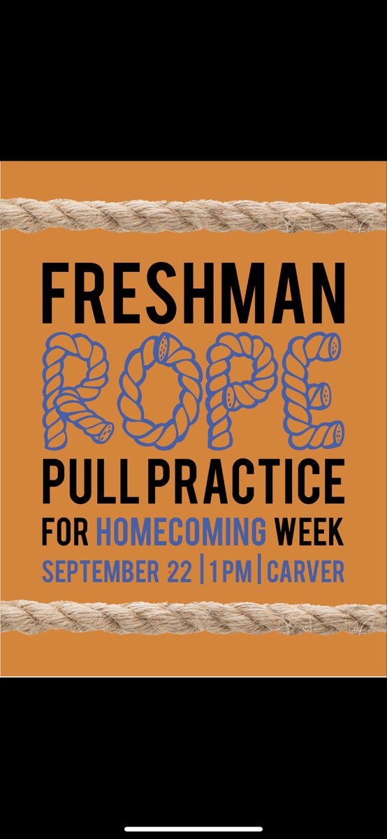 SquadVike's tweet photo. CALLING ALL FRESHMAN. Less then 1 hour till the ROPE PULL event! #VikeLife https://t.co/8OCdO34K8z