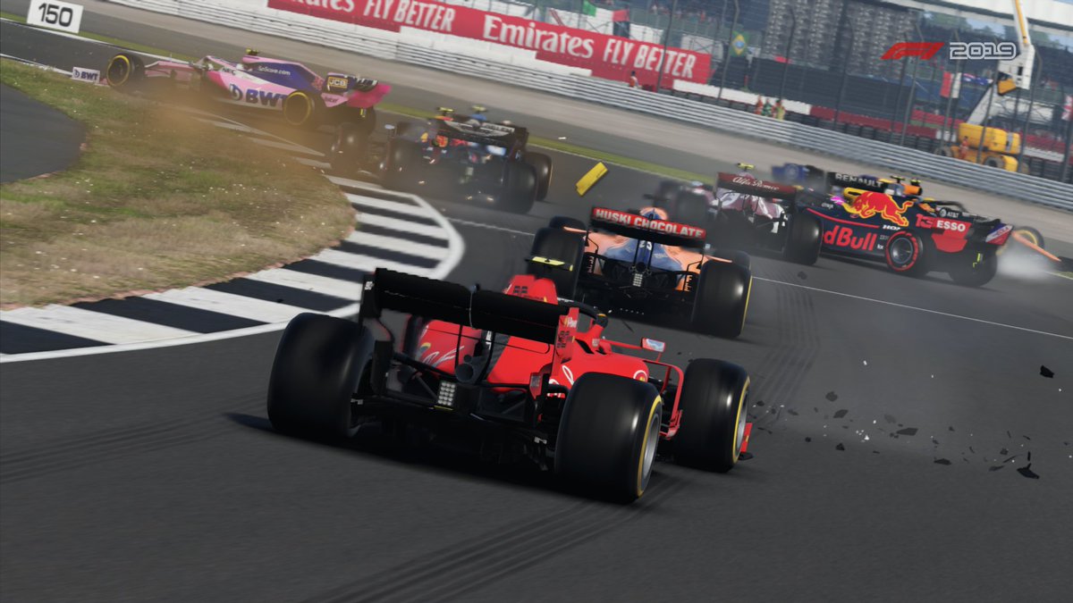 Brad474747's tweet photo. Well that was an incredibly hectic first corner, what a way to start the 100th race of LCR. 
Finished in P8 after penalties and @ApexMelvyn brought it home in P10 for our first double points finish of the season! #LCR100 https://t.co/PGrYMEaJJR