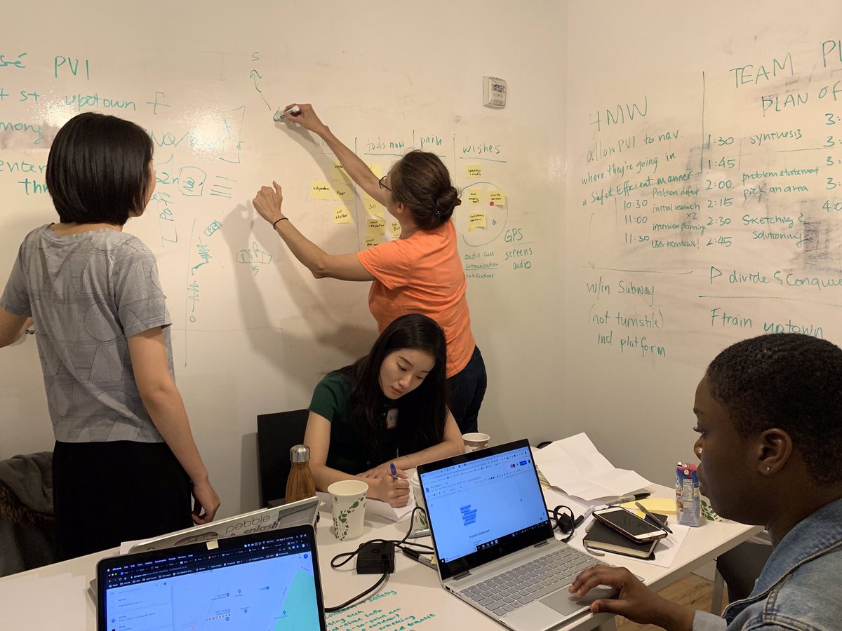 Aurelia_kare's tweet photo. What a great day at #hexhacks19 hosted by @hexux_nyc ! Hard to equal the research insights, collaboration and courageous teammates Jett, Jamila, Rose &amp; Kristy. Go Team PVI! 🏆    Workshops learnings: What didn’t the user click on (heat maps!) Thank you Christine Ou of @percolate https://t.co/ByV2FayKbB
