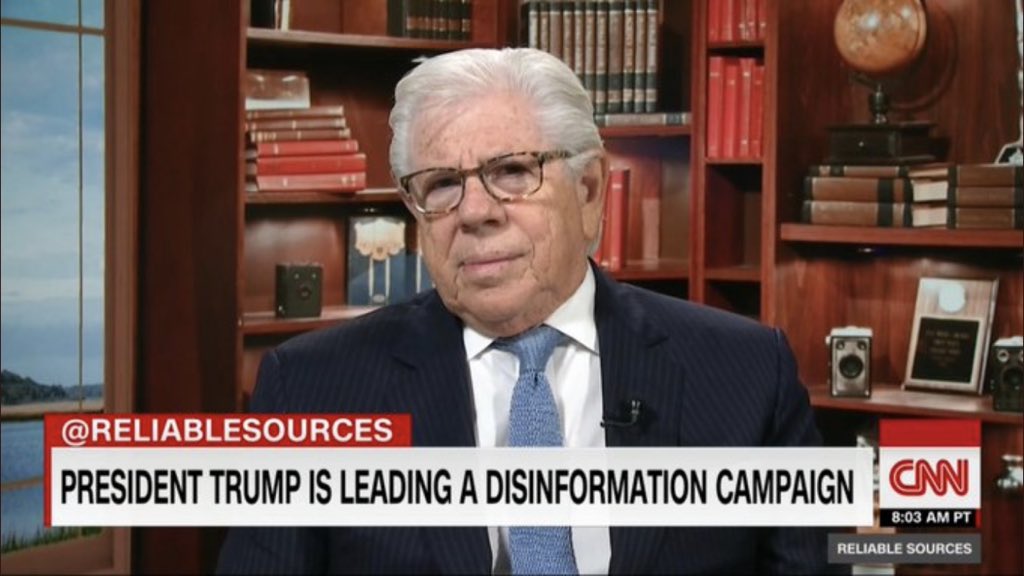 20/ Pulitzer-prize winning journalist  @carlbernstein makes a special guest appearance in the Southampton TV Library Nook, complete with fake window and seascape.  #Nookgate 