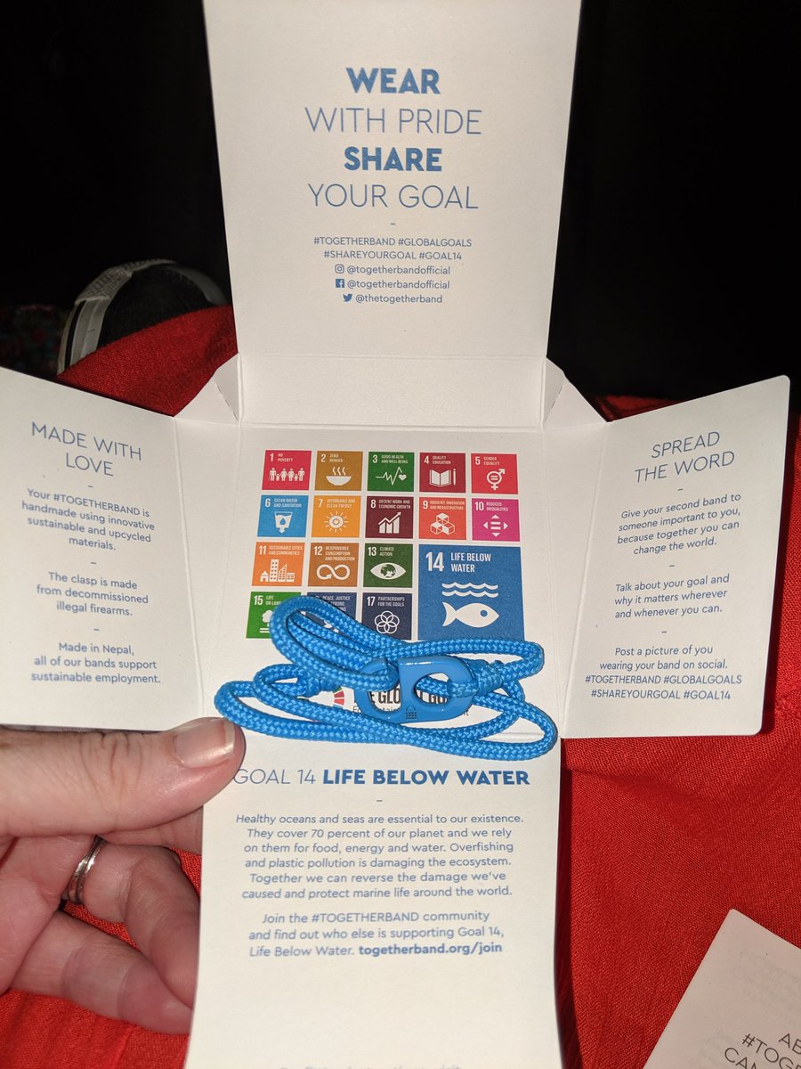 MrsHaltomENL's tweet photo. Odd question. Does anyone at the #socialgoodsummit want to swap a classic share bracelet? I have a Goal 14 I'd love a Goal 2 or 4 or 13 ๐ Together Band. #SDG4 #one4me #one2share #TeachSDGs #togetherband @thetogetherband #2030now https://t.co/XgPIC4dr96