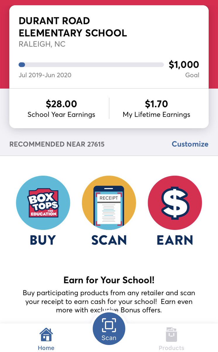 The new Box Tops app is super easy to use, just scan your receipt and the school gets free money! It couldn’t be easier. Who loves free money? DRES does! Contributions are doubled this week! <a href="/DurantEagles/">Durant Elementary</a> <a href="/boxtops4edu/">Box Tops 4 Edu</a>